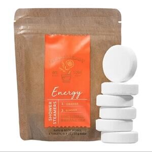 Bath and Body Works Aromatherapy Orange + Ginger Shower Steamer 6 Tablet NWT